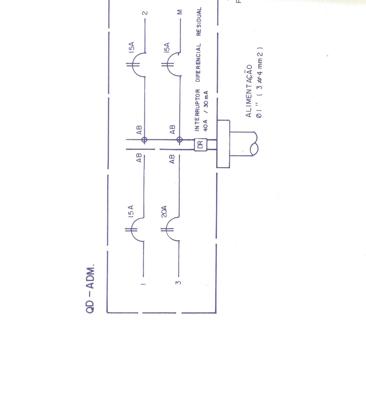 Diagrama unifilar do QD