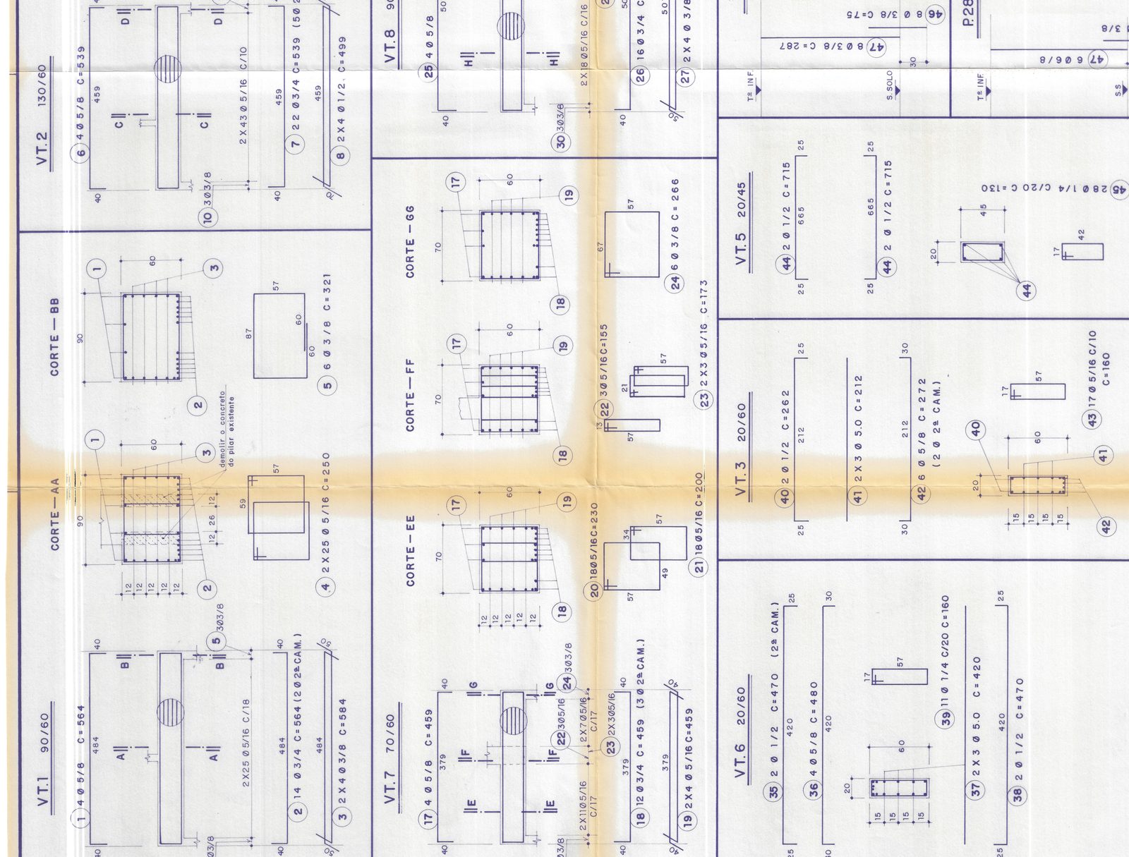 Armação dos pilares