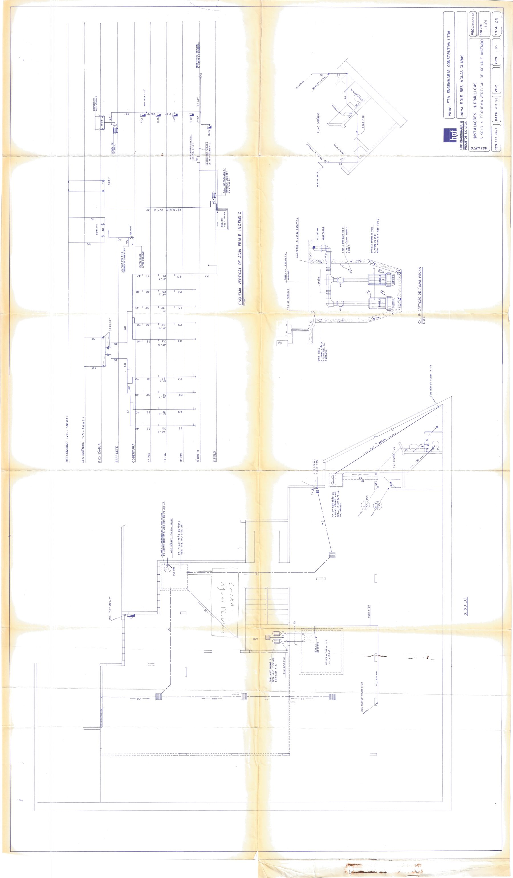Prancha H-01 — Esquema Vertical de Água